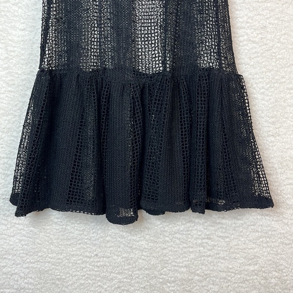 Alice & Olivia Black Crochet Sleeveless Swim Cover SIZE XS - Picture 4 of 5
